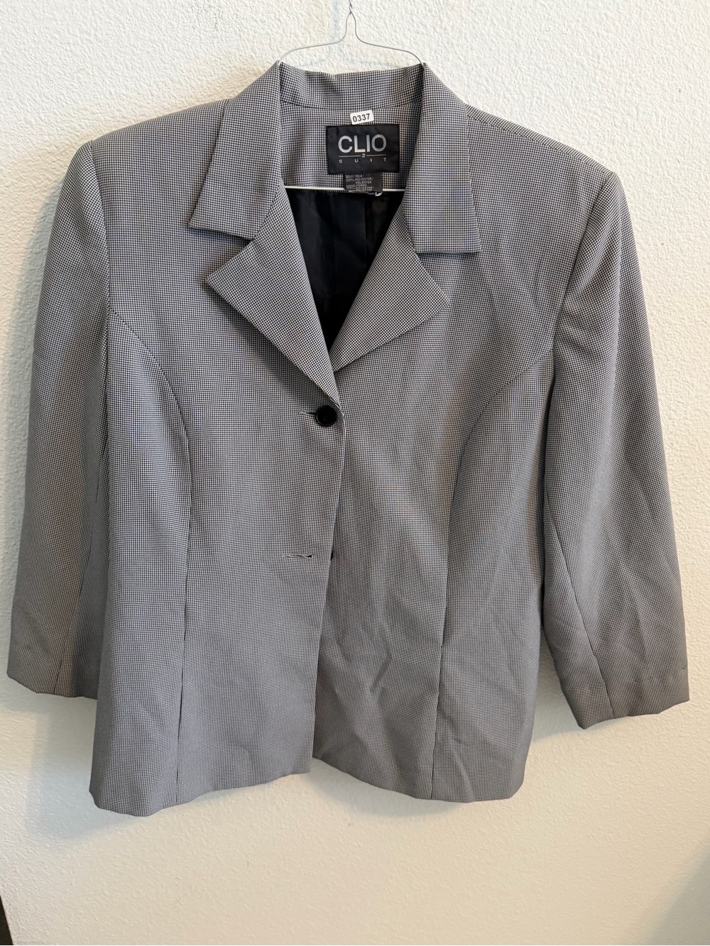 Clio Light Gray Women's Single-Button Blazer